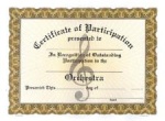 Participation Certificates - Orchestra