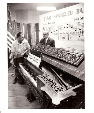 Chester with Francis Scott Key's Piano