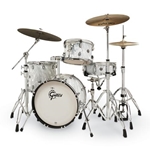 Gretsch Catalina Club 4 Piece Shell Pack (18/12/14/14SN) - White Satin Flame