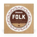 D'Addario EJ34 Normal Tension Ball End, 80/20 Bronze/Black Nylon, Folk Nylon Classical Guitar Strings