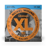 D'Addario EXL140 Light Top/Heavy Bottom 10-52, XL Nickel Electric Guitar Strings