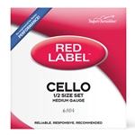 Super-Sensitive Red Label 1/2 Size Cello Medium Gauge String Set