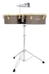 LP Matador M257-BNG 14" & 15" Timbales - Brushed Nickel/Gold Tone