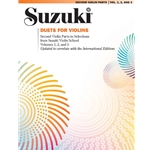 Suzuki Duets For Violins - 2nd Violin Parts for Volumes 1, 2 and 3