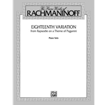 Eighteenth Variation from "Rhapsody on a Theme of Paganini" - Piano Solo