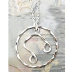 Silver Plated Note Necklace "30 inch"