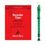 Candy Apple 2-pc Green Recorder & Recorder Time Book