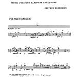 Music for Solo Baritone Saxophone