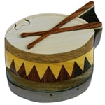 Wooden Drum Puzzle Box