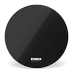 Evans EQ3 Resonant Black Bass Drum Head, No Port, 22 Inch