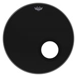 Remo 22" Powerstroke P3 Ebony Bass Drumhead - 5" Black DynamO