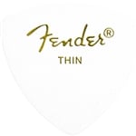 Fender 346 Shape Celluloid Guitar Picks, White, Thin, 12-pack