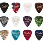 Fender 351 Shape Celluloid Guitar Picks, Medium, Medley 12-pack