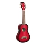 Makala MK-SD/RDBURST Dolphin Soprano Ukulele - Red Burst