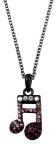 Purple Rhinestone 16th Note Necklace