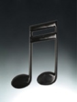 16th Note Wall Hanging Black