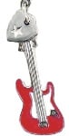 Charm/Zipper Pull - Red Electric Guitar