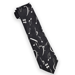 Clefs and Music Notes Tie
