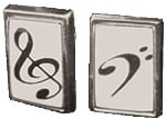 Treble and Bass Clef Cuff Links