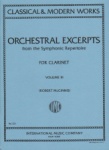 Orchestral Excerpts, Volume 3 - Clarinet