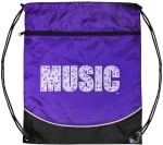 Purple Drawstring Music Bag