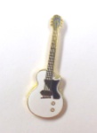 Les Paul Jr Guitar Pin - White