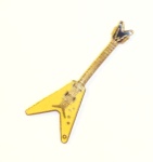 Dean V Guitar Pin - Yellow