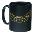 Staff Design Mug Black and Gold