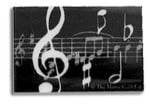 Black with White Music Notes Eraser