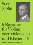 6 Ragtimes, Book 2 - Violin (or Cello) and Piano