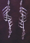 Silver Drop Note Earrings
