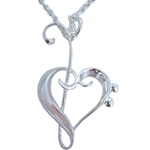 Hearts and Clef Pendant