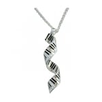 Silver Plated Spiral Keyboard Pendant