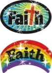 Faith Christian Sparkle Stickers