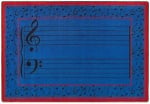 Fully Staffed Classroom Music Rug - 3 Ft 10 In x 5 Ft 4 In Blue