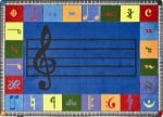 Note Worthy Elementary Music Classroom Rug - 7 Ft 8 In x 10 Ft 9 In