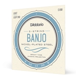 D'Addario EJ60 Light 09-20, 5-String Banjo Set, Nickel-Plated Steel