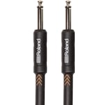 Roland Black Series Instrument Cable - Straight 1/4-inch connectors, 20 ft