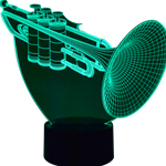 Trumpet 3D LED Lamp