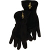 G Clef Fleece Gloves Black Small/Med