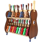 Mobile 30 Soprano Ukulele Storage Rack for Classrooms