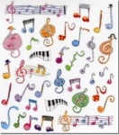 Whimsy Music Stickers