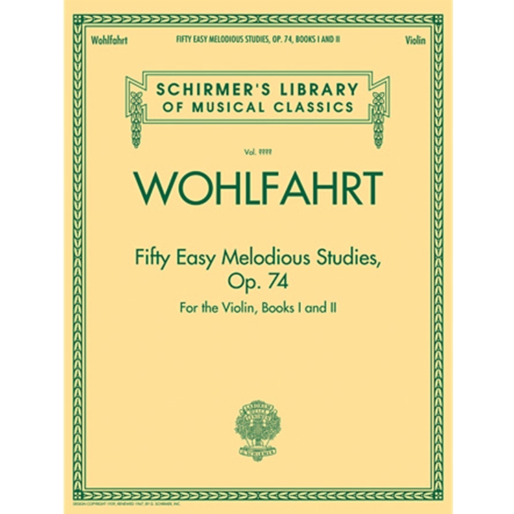 50 Easy Melodious Studies, Op. 74, Books 1 and 2 - Violin