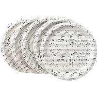 AIM Sheet Music Paper Plates 