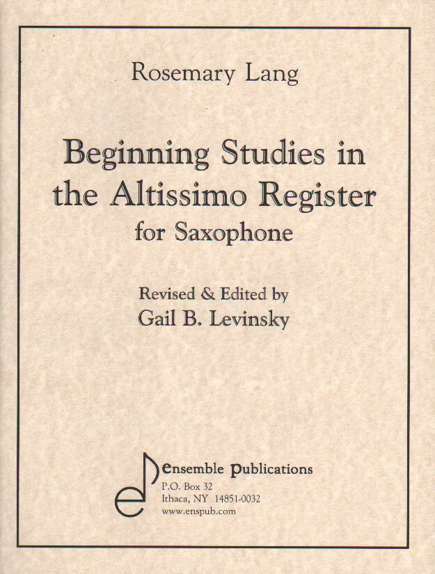 Beginning Studies in the Altissimo Register EPUENS121