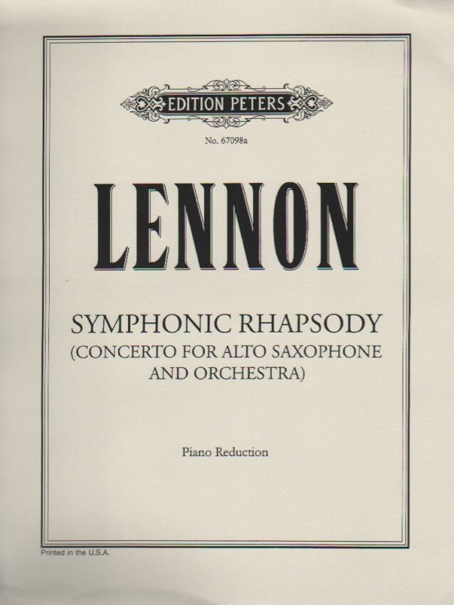 楽譜 Rhapsody (Alto Sax & Piano) Rhapsody for Alto Saxophone and Piano - Piano, Piano