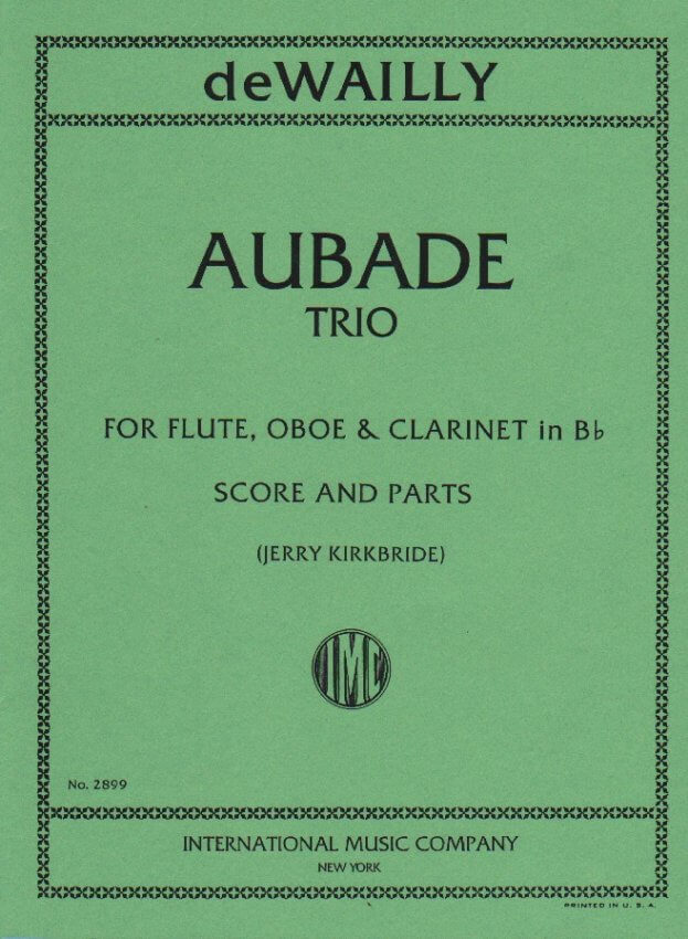 Aubade Flute Oboe and Clarinet