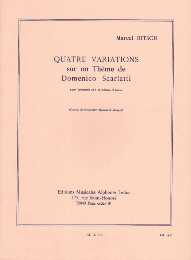 4 Variations on a Theme of Scarlatti for Trumpet or Cornet and