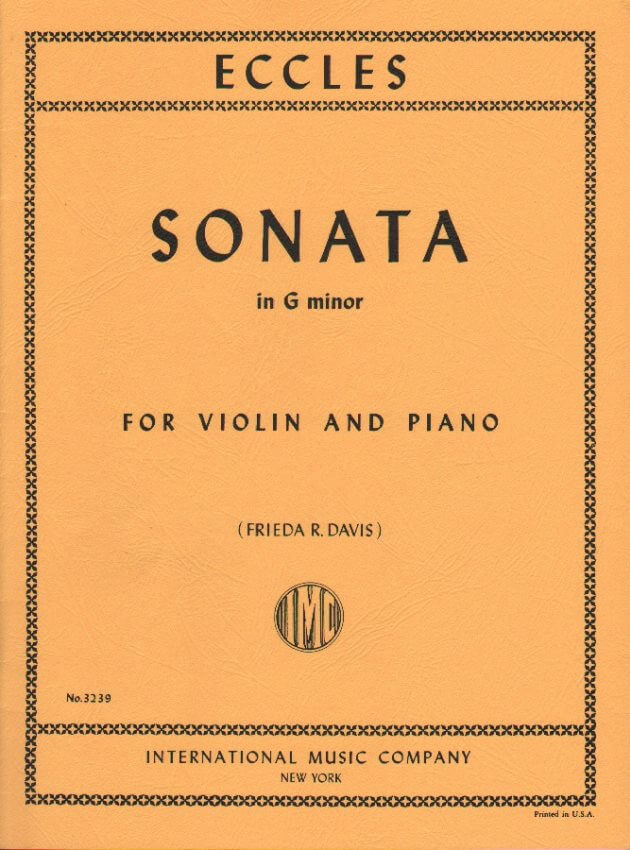 Sonata in G Minor for Violin and Piano by Henry Eccles | Sheet