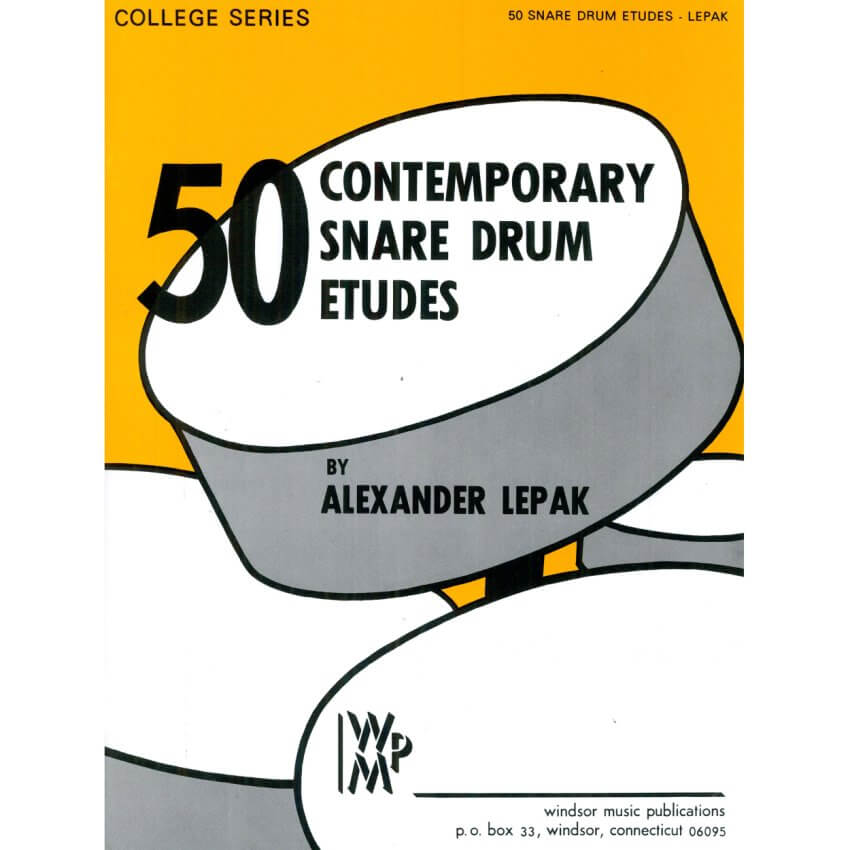 50 Contemporary Snare Drum Etudes by Alexander Lepak | Sheet Music 